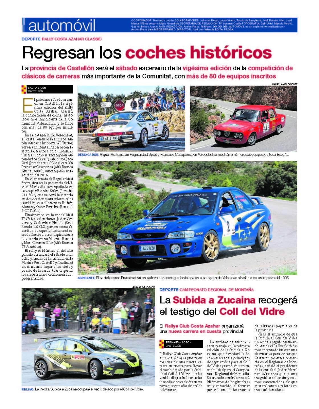 Suplemento Motor Periódico Mediterráneo. F.Lobón